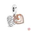 925 Charm Boncuk Aksesuarları Fit Pandora Takım Takı Mücevher Hediye Toptan Ama Kilit ve Anahtar Slaggle Charm Pink Love