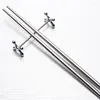 Hooks 6 Pcs Zinc Alloy Chopsticks Rest Spoons Stand Forks Knives Holder Rack Metal Craft Table Decoration