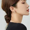 Kolczyki Modne Studs dla kobiet dziewczęta w stylu koreański elegancki kryształowe pierścionki z ucha biżuterii Fishtail Lady prezent 230424