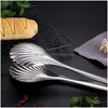 Altri utensili da cucina Pinza per alimenti Pinza in acciaio inossidabile Versatile a forma di conchiglia Pane Cottura Clip Morsetto Griglia per insalata Lx3994 Drop Delivery Dhgdu