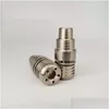 Smoking Pipes Accessories 5 Hole Domeless Convertible Titanium Nail 18Mm 14Mm Adjustable Male Drop Delivery Home Garden Household Sun Dh3Bh