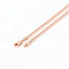 Chains XP Jewelry --( 44 Cm 3.5 Mm) Or Rose 585 Couleur Figaro 1:1 Colliers Pour Hommes Mode Sans Nickel