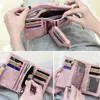 Carteras Cartera esmerilada para mujer Estudiante coreano corto Pequeño fresco y encantador Bolsa de tarjeta triple Monedero para hombre