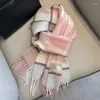 Foulards Laine Femmes Écharpe Automne Hiver Vintage Preppy Style Plaid Wrap Écharpe Pashmina Mujer Femme Foulard Bufanda Châle Unisexe Hommes