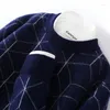 Maglioni da uomo Smpevrg Maglione di cashmere invernale da uomo spesso Business Casual Maglione pullover maschile manica lunga O-Collo Top lavorato a maglia di lana