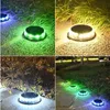 Lâmpadas de gramado 4pcs luzes subterrâneas solares ao ar livre LED pátio à prova d'água casa jardim decoração de Natal escada gramado lâmpadas de plugue de terra Q231125