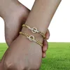 Verschluss Toggle Neue 5mm Stil Kubanischen Armbänder für Frauen Mädchen Cz Gepflastert Punk Charme Geometrische Kreis Bar Kette halskette Schmuck Wholesa7162826