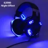 kotion كل سماعات سماعات ألعاب أجهزة كمبيوتر G2000 Casque Casque Deep Bass Game مع مصباح LED MIC للكمبيوتر Gamer2001