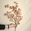 Flores decorativas Flor artificial Cherry Spring Plum Peach Blossom Branch 74cm Broto da árvore de seda para festas de casamento Decores de grinaldas