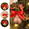 Dekoracje świąteczne śmieszne piłki kulkowe 2D Ozdoba płaskiego drzewa wystrój wiszący dom Decora M6P1 230907 ZZ