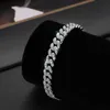 Beaded Smyoue 8mm 31CTTW All Cuban Bracelet for Men Hip Hop Chain for Boys 100% S925 Sterling Silver Bracelets Wholesale 230424