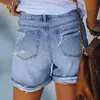 Shorts pour femme Été femmes jean Shorts poche Denim pantalon femme trou bas Sexy Shorts décontracté és Style cassé Denim jean pantalons De Mujer 230425