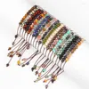 Charm-Armbänder 20 Stück Naturstein 4 mm Tigerauge Perlen Armband handgefertigt gewebt für Frauen Geschenk