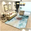 Carpets Geometric Printed Carpet In The Living Room Anti-Slip Washable Large Rugs Bedroom Bedside Sofa Floor Mat Decor Soft Area Carpe Dhb9I