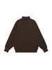 メンズセータープルオーバーセーターカシミア厚い暖かいビンテージタートルネック長袖ソリッドカラールーズアメリカカジュアルファッション