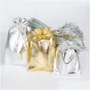 غلاف الهدية هدية التفاف 50pcs/لوت شريحة الذهب رقائق أورجانزا حقيبة مجوهر