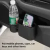 2 em 1 Mini -carro de carro multifuncional Lixo com tampa e copo O organizador universal do assento universal para telefone celular pode armazenar guarda -chuva