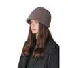 Bérets chapeau femmes automne et hiver moyen-âge pêcheur âgé mode élégant tricoté épais chaud mère laine