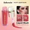 Lakerain Beauty Velvet Liquid Blush Makeup Rouge A على مستوى ترطيب طويل الأمد طبيعية سهلة التآكل مكياجًا ماءًا ملمسًا غامضًا