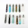 Pendant Necklaces Fashion Natural Semi-precious Stone Pendants Hexagon Pillars Warhead Handmade DIY Necklace Jewelry AccessoriesPendant