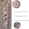 Dekorative Blumenkränze, PARTY JOY, 2 Stück, 1,8 m, künstliche Kirschblüten-Girlande, künstliche Seide, zum Aufhängen, für Hochzeitsbogen, Heimdekoration