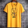 Men's T-Shirts Latest Bear Print 100% Cotton Graphic T-shirt Men's Hip Hop T-shirt Summer Short Sleeve T-shirt 230425