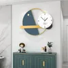 Väggklockor kök lyxklocka vardagsrum 3d metall kreativitet tyst modern design reloj pared dekoration ll50wc