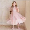 Robes de fille robe à fleurs belle décalcomanies en Tulle exquise princesse ange bal de fête de mariage première Communion rêve enfants cadeau