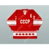 MAILLOT DE HOCKEY VIACHESLAV FETISOV CCCP 2 ROUGE personnalisé NOUVEAU Top cousu S-M-L-XL-XXL-3XL-4XL-5XL-6XL