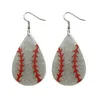 Boucles d'oreilles pendantes en acrylique à paillettes, Design 2023, Baseball, Softball, Football, goutte d'eau pour femmes, fabrication de bijoux de Sport, vente en gros