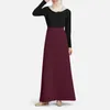 Kjolar Autumn Winter Straight Tube Knit Hip Wrap kjol Medium Lång stil Slimming Arab Mellanöstern Muslimsk mantel Abaya