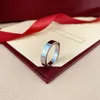 Luxe designer ring mode afdrukken brief ringen voor man of vrouw titanium stalen band liefde ring sieraden aanbod