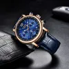 腕時計2023リゲのトップファッションウォッチ革革の防水時計クロノグラフスポーツ時計