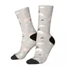 Men's Socks Harajuku A Windy Day Basketball Greyhound Whippet Sighthound Dog Polyester Middle Tube For Unisex Non-slip