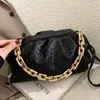 Akşam Çantalar SWDF Lüks Marka Çanta Kadın Çanta PU Deri Moda Kalın Zincir Omuz Modaya Modaya Gizli Crossbody Women 2023 Çanta 230424