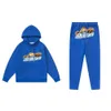 Moletons masculinos Designer Hoodie Trapstar Blue Tiger Head Toalha Bordada Letras Homens Mulheres Casais Pelúcia Esportes Soltos Camisola Calças Definir Moda