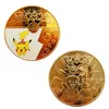 Moedas de prata de ouro Pokemon Pikachu metal mewtwo moedas anime Anime Golden Comemoration Coin Charizard Round Metal Metal Pokemon Collector Coins