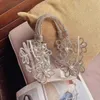 2023 neue Transparente Diamant Französisch Fee Tasche Super Flash Wasser Diamant Seil Blume Wasser Eimer Gemüse Korb Handtasche