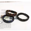 Charm Bracelets Fashion Classic High Quality Leather Bracelet Men's 21CM Tiger Eyeball Multi Layer Beaded Jewelry Gift