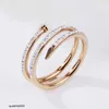 Tiffniylise Band Rings Designer Jewelry Man Silver Dimond Designers Woman Nail Women Clover Wedding Set Gift