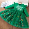 Girls Dresses Baby Christmas Dress 15 Y Kids Printting Merry Cosplay Costume Toddler Girl Xmas Red Year Costumes 231124