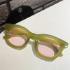 Okulary przeciwsłoneczne Yooske kolorowe owalne kobiety ins moda galaretka kolor retro okulary przeciwsłoneczne dla kobiecych okrągłych twarzy gogle kremowe