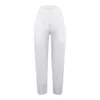 Women's Jeans Button High Waist Slim Short Front Long Back Pants Femme Hole Lace Up Skinny Trousers Denim #t3g