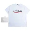 Designer Womens T Shirt High Edition 23 Early Spring Sleeve T-Shirt Coke Wave Graffiti Trycktrendälskare