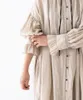 Vestidos casuais Japão Mori Girl Lace-up Lantern Sleeve Dress Loja Vestido Feminino Autumn Long Cardigan Linho Boho Robe Mulheres Vintage