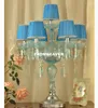 Lampade da tavolo Lampada di cristallo Moderna Colore blu Arte Cristalli di alta qualità K9 Per la casa Camera da letto Soggiorno Decorazione Comodino