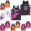 Basketball 3 Cartoon Darkwing Movie Jerseys 1992 Los Angeles LA Retro For Sport Pure Cotton Black White Purple Breathable Vintage HipHop Pullover College Uniform