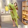 Bambole di peluche Nt Grandi occhi Dinosauro Peluche Morbido farcito Cartone animato Animale Bambola Fidanzata Cuscino per dormire Bambino Regalo di compleanno per bambini 220409 Drop Dh3Yv