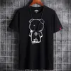 Men's T-Shirts Latest Bear Print 100% Cotton Graphic T-shirt Men's Hip Hop T-shirt Summer Short Sleeve T-shirt 230425