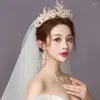 Pinces à cheveux à la main minuscules perles diadème de mariée couronne couleur or feuille mariage bandeau de luxe femmes fête bal diadèmes casque